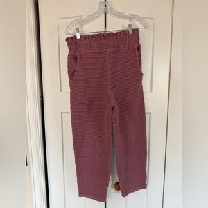 Nicola Walker - Waffle Knit Pants - Dusty Mauve, S